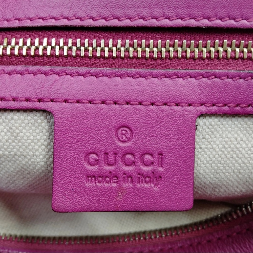 Gucci Purple Leather Two-Way Designer Handbag - Picture 6 of 9